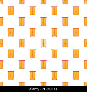 Wardrobe pattern, cartoon style Stock Vector