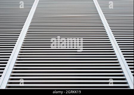 Window, shutter, closed, sill, railing, security Stock Photo