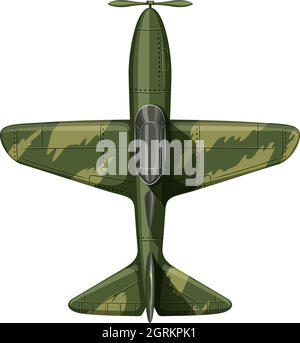 Airforce plane in green Stock Vector