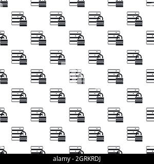 Data protection pattern, simple style Stock Vector