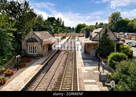 Bradford on Avon Train Station in Bradford on Avon, Wiltshire, UK Stock Photo