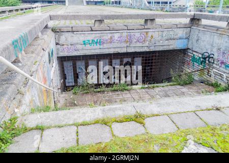 TALLINN, ESTONIA - AUGUST 22, 2016: Old Soviet sports and cultural complex Linnahall in Tallinn, Estonia Stock Photo