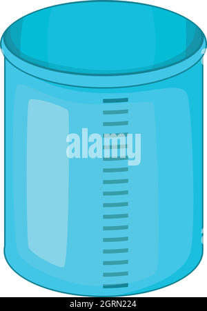 Measuring jug icon, cartoon style Stock Vector