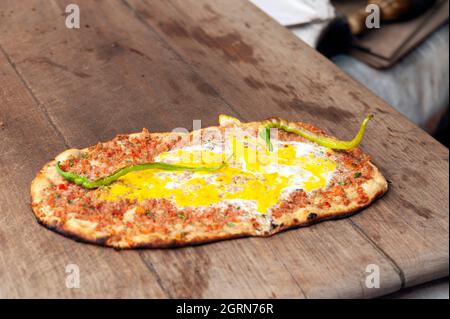 Turkish lahmacun stock photo Stock Photo