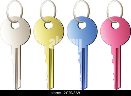 Set of keys Stock Vector