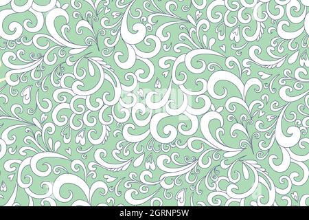 Paisley seamless pattern in ethnic style. Abstract vintage pattern with decorative elements, vector pattern in Oriental style. Stock Photo