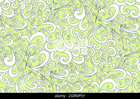 Paisley seamless pattern in ethnic style. Abstract vintage pattern with decorative elements, vector pattern in Oriental style. Stock Photo