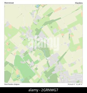 Meerstraat, West Flanders, Belgium, Flanders, N 50 49' 0'', E 3 28' 0'', map, Timeless Map published in 2021. Travelers, explorers and adventurers like Florence Nightingale, David Livingstone, Ernest Shackleton, Lewis and Clark and Sherlock Holmes relied on maps to plan travels to the world's most remote corners, Timeless Maps is mapping most locations on the globe, showing the achievement of great dreams Stock Photo
