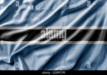 Waving detailed national country flag of Botswana Stock Photo