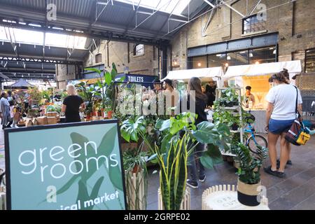Special plant sale as part of West Handyside Canopy Market, at Kings Cross, north London, UK Stock Photo