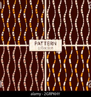 Set of four abstract seamless patterns. Organic shapes. Regularly repeating structures of natural forms. Stylish textures. Smooth shapes. Vector. Stock Vector