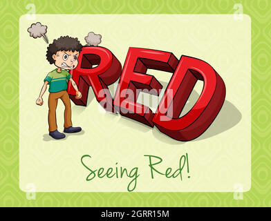 Seeing red Stock Vector