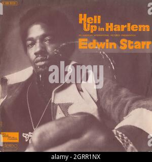 Edwin Starr - Hell up in Harlem o.s.t. 45rpm - Vintage Vinyl Record Cover Stock Photo