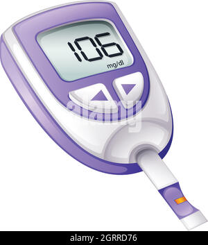 A blood glucose measuring device Stock Vector