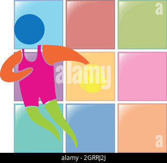 Sport icon design for basketball Stock Vector