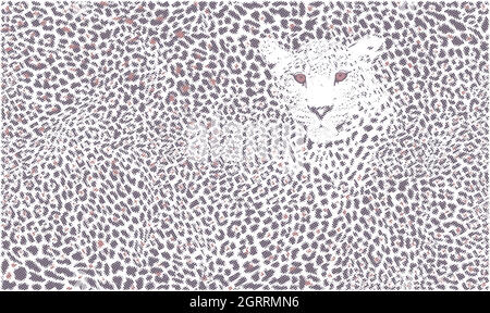 Raster leopard background Stock Vector