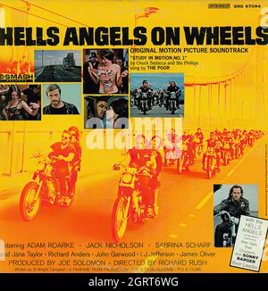 Hells Angels On Wheels - Vintage Soundtrack Vinyl Album Stock Photo