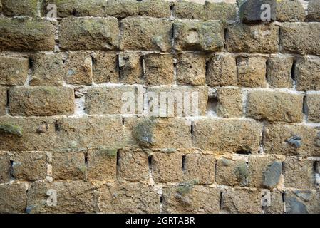 textured texture of old brick wall in georgia Stock Photo