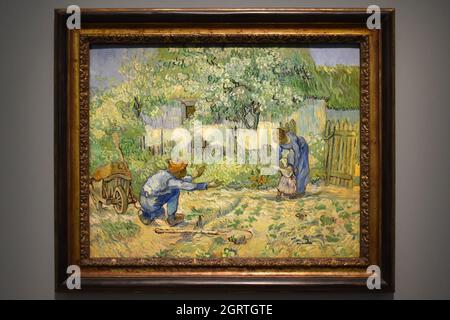 New York City The Met - Van Gogh - First Steps after Millet Stock Photo -  Alamy