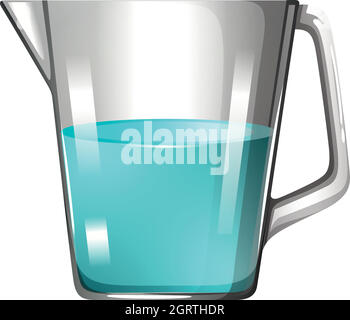 Glass beaker with handle illustration Stock Vector Image & Art - Alamy