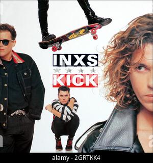 INXS -  Kick  1987  - Vintage Vinyl 33 rpm record Stock Photo