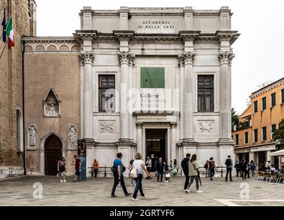 Façade of the Gallerie dell'Accademia, a museum gallery of pre-19th-century art in Venice, northern Italy Stock Photo