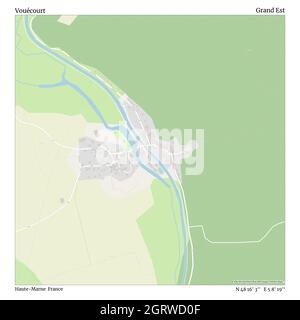 Vouécourt, Haute-Marne, France, Grand Est, N 48 16' 3'', E 5 8' 19'', map, Timeless Map published in 2021. Travelers, explorers and adventurers like Florence Nightingale, David Livingstone, Ernest Shackleton, Lewis and Clark and Sherlock Holmes relied on maps to plan travels to the world's most remote corners, Timeless Maps is mapping most locations on the globe, showing the achievement of great dreams Stock Photo