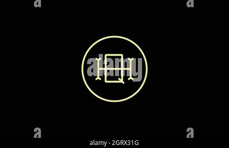 letters hq design with negative space effect for illustration use Stock Vector