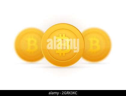 Abstract black icon. Bitcoin exchange. Currency icon. Online payment. Crypto currency, virtual electronic, internet money. Stock Vector