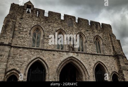medieval gate in Southampton, Bargate and Guildhall, United Kingdon Stock Photo