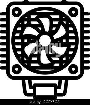 CPU Fan Icon Stock Vector