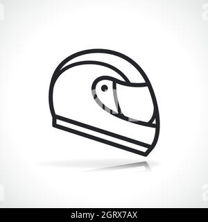 moto or car helmet icon Stock Vector