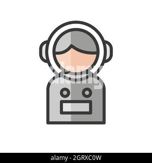 Spaceman avatar. Science and space character. User, person, people icon. Vector illustration Stock Vector