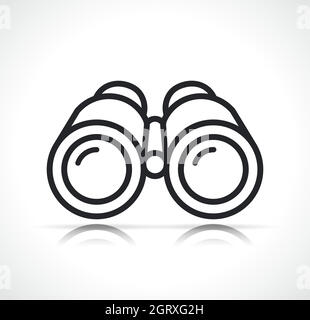 adventure binoculars thin line icon Stock Vector