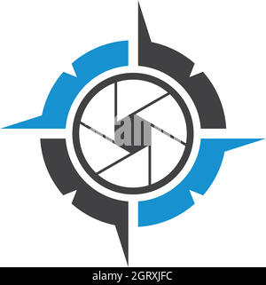 compass logo vector tempate ilustration Stock Vector