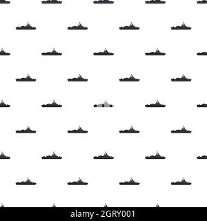 Military navy ship pattern, simple style Stock Vector