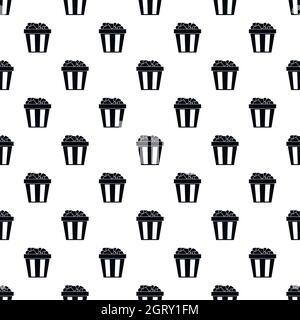 Box of popcorn pattern, simple style Stock Vector
