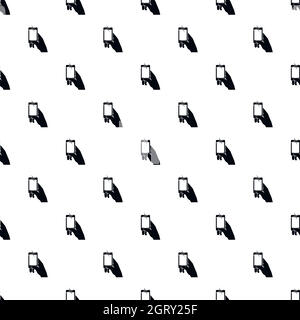 Hand with smartphone pattern, simple style Stock Vector