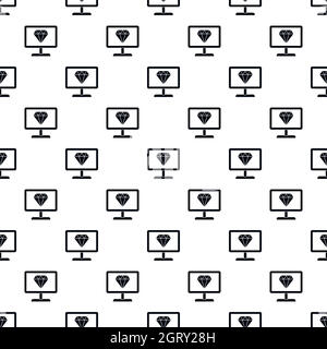 Screen with diamond pattern, simple style Stock Vector