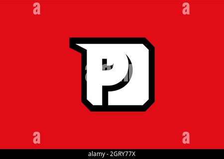 Horse P logo. Combination of horse head and letter P. Modern creative and unique logo vector design. Stock Vector