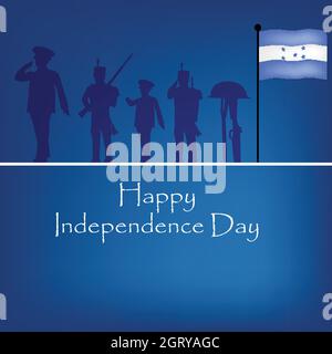 Honduras independence day background banner poster for national