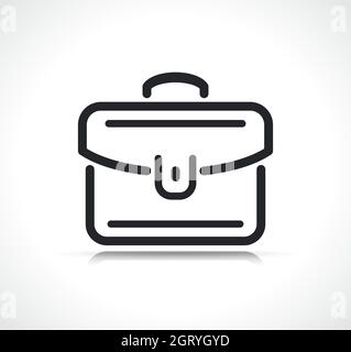 briefcase or suitcase line icon Stock Vector