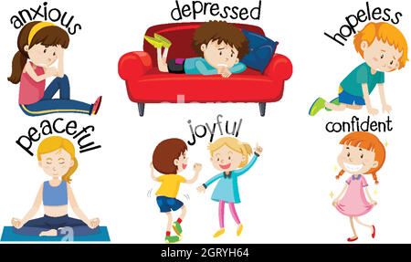 depressed child clip art