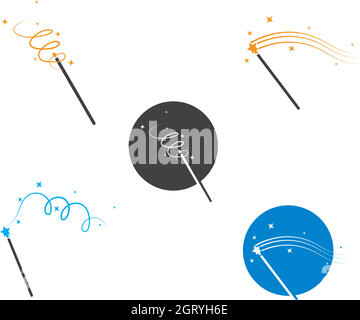 wand magic  vector icon illustration design Stock Vector