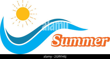 summer  logo icon vector illustration Stock Vector