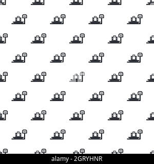 Luggage weighing pattern, simple style Stock Vector