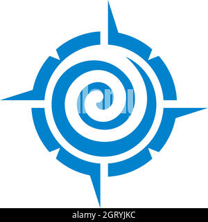 compass vortex  logo vector tempate ilustration Stock Vector