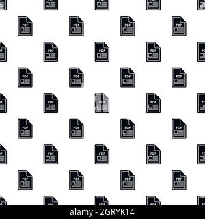 PDF file pattern, simple style Stock Vector