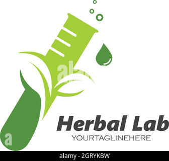 eco herbal laboratory icon logo vector illustration design Stock Vector
