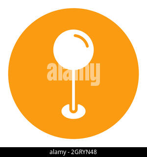 Pin map white glyph icon. Map pointer. Map markers Stock Vector
